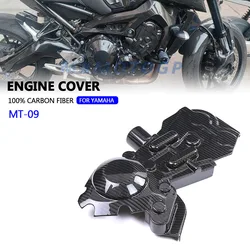 For Yamaha MT 09 MT09 MT-09 2017 2018 2019 2020 100% Carbon Fiber Engine Cover Protector Fairng Motorcycle Accessories