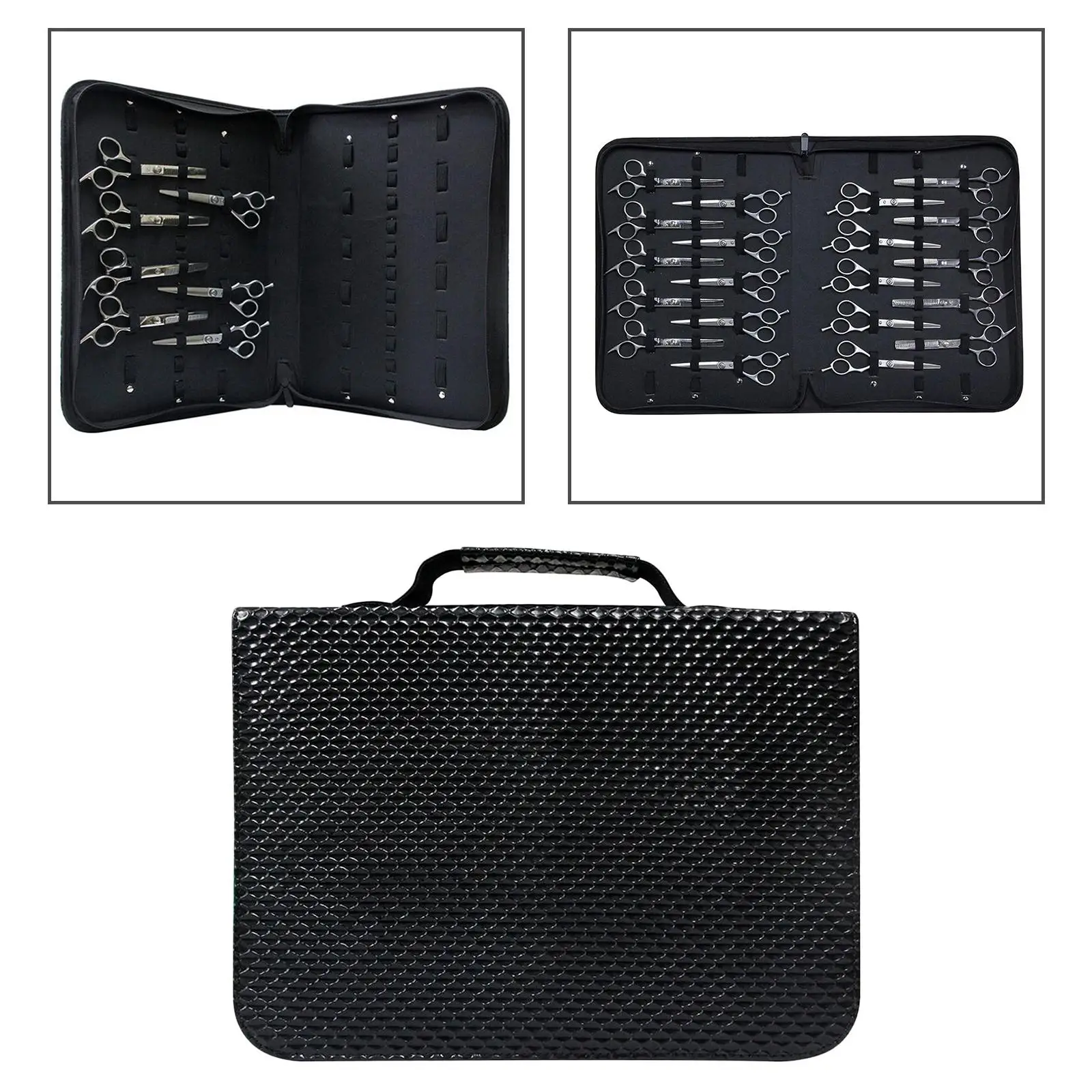 

Lightweight PU Leather Scissors Shears Clips Combs Case Holder Handbag