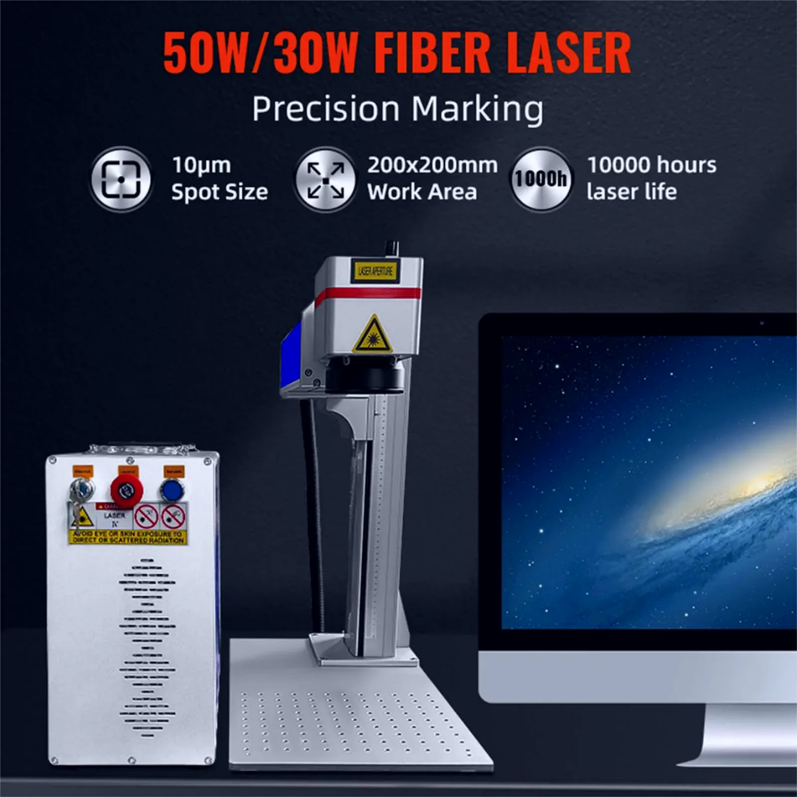 SIHAO Lasergraveerder Fiber 20W 30W 50W Laser Making Machine Metaal Goud Zilver Sieraden Ring Optische graveren Snijmachine