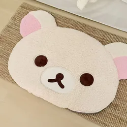 Cartoon Rilakkumas Plush Rug Kawaii Korilakkuma Bear Carpet Bedroom Chair Bedside Lounge Floor Mat Bathroom Doormat Home Deco