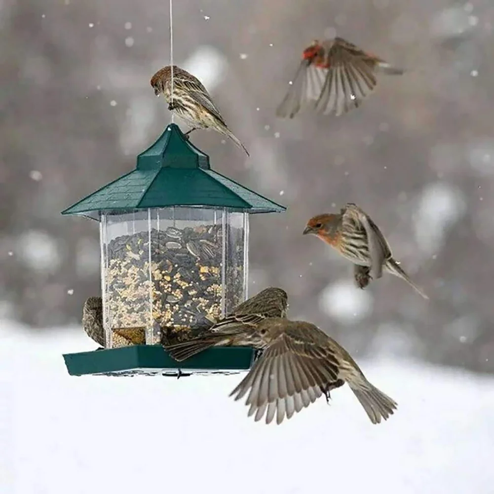 

Wild Bird Feeders for Outside Rust Proof Hanging Feeders Squirrel Proof Bird Cardinal Wildlife Feeder Attracts All Birds