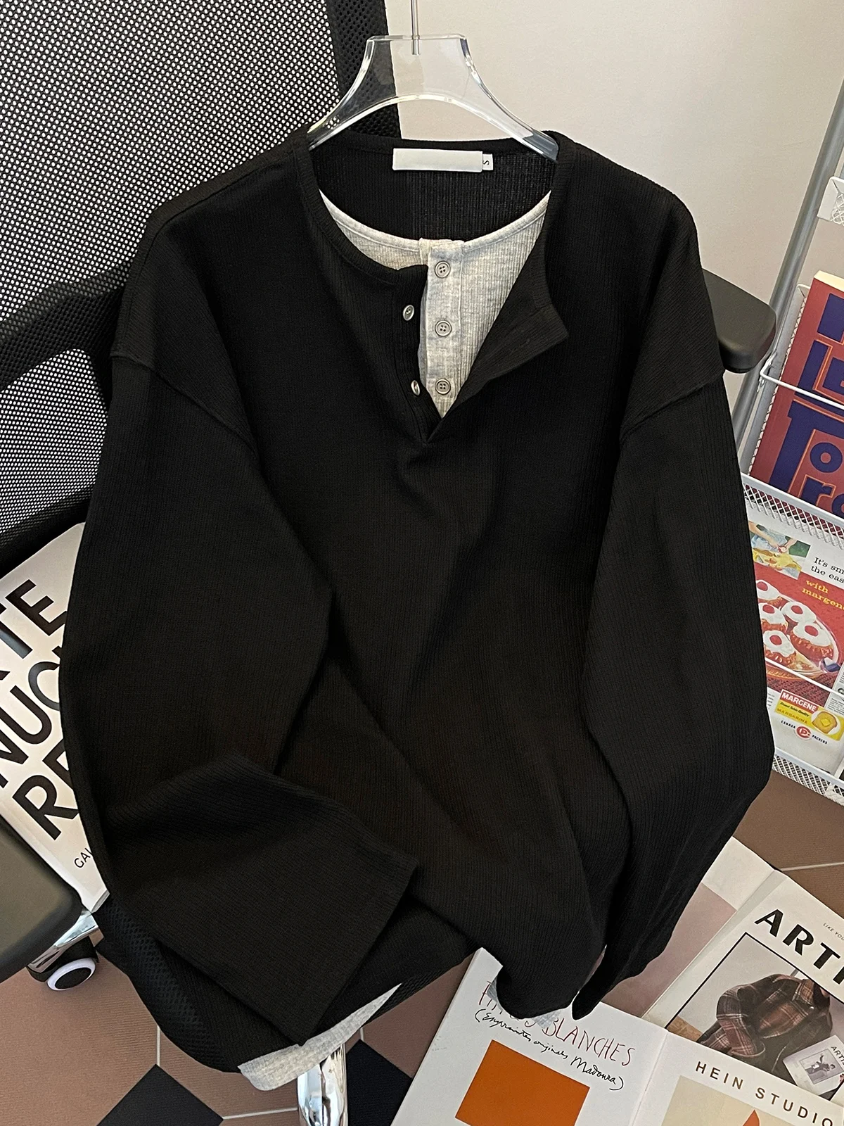 

Мужские толстовки без капюшона в стиле Харадзюку из хлопковой ткани: мягкие, удобные, дышащие, приятные для кожи, повседневные, на каждый день.