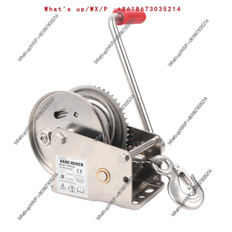 

Ручная лебедка из нержавеющей стали 304, 1200 фунтов (800 фунтов), с двусторонним самоблокирующимся механизмом для подвешивания (верхний и нижний).