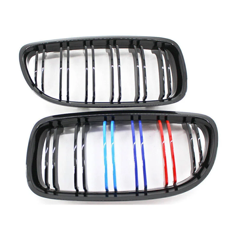 

Hot-selling Three-color Double Slats Car Grills for Bmw 3 Series E90 2009 2010 2011 2012 Custom Front Bumper Grille