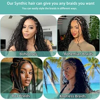 3 Pcs Ocean Wave Crochet Hair Deep Wave Crochet Hair Ocean Wave Braids Hair Synthetic Crochet Braiding Hair Extensions (20 Inch) 3
