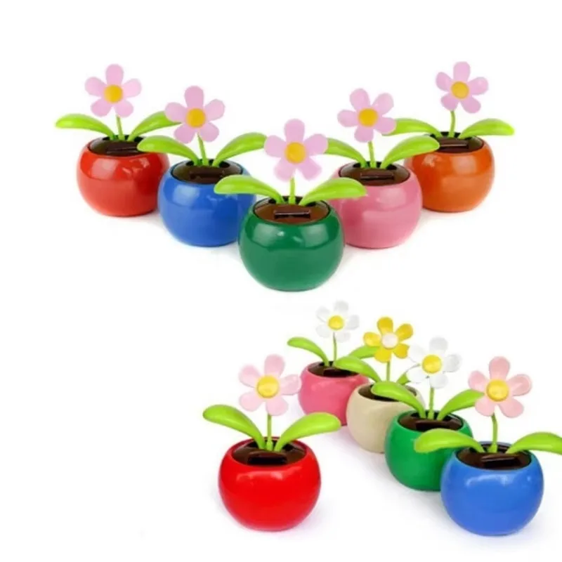 Solar Powered Dancing Flower Swinging Animated Dancer Toy Cars Office Home Decoration Car Ornament Accessories
