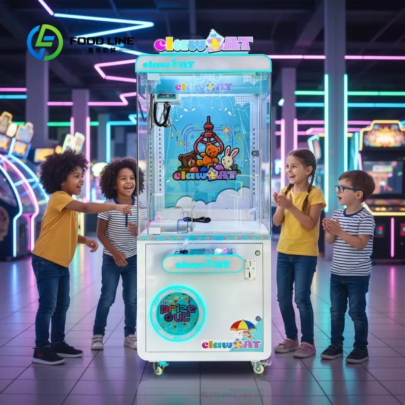5pc customized export crane machine doll grabber tempered transparent metal frame multi‑plug arcade amusement equipment