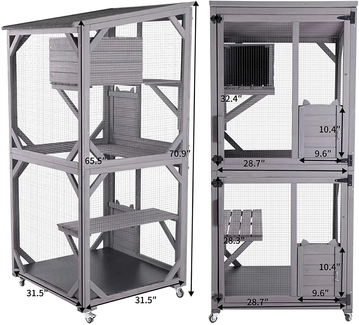 

Outdoor Wooden Cat Living Room Cat House