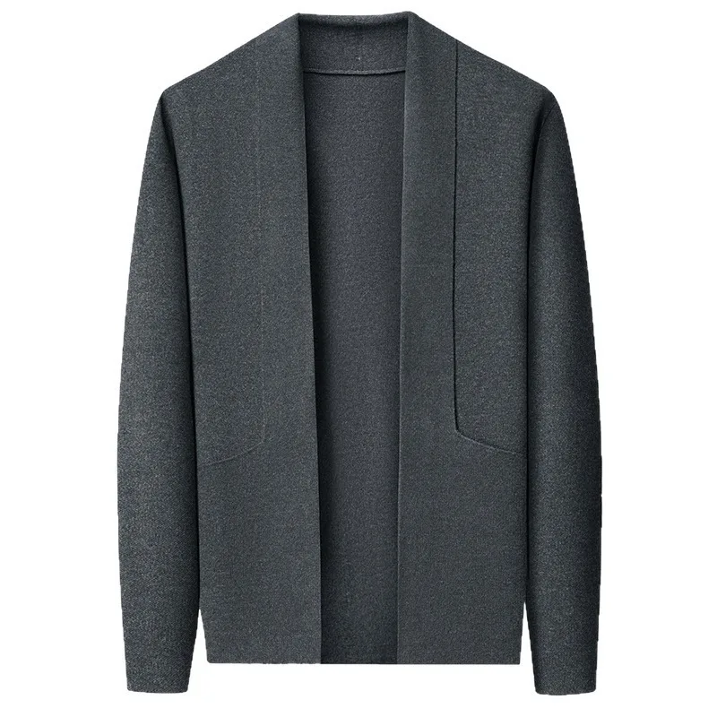 Cardigan Knitted Sweaters for Man Korean Style Turned Down Collar Jackets Sweater High Quality Casual Winter Warmer Knit Clothes