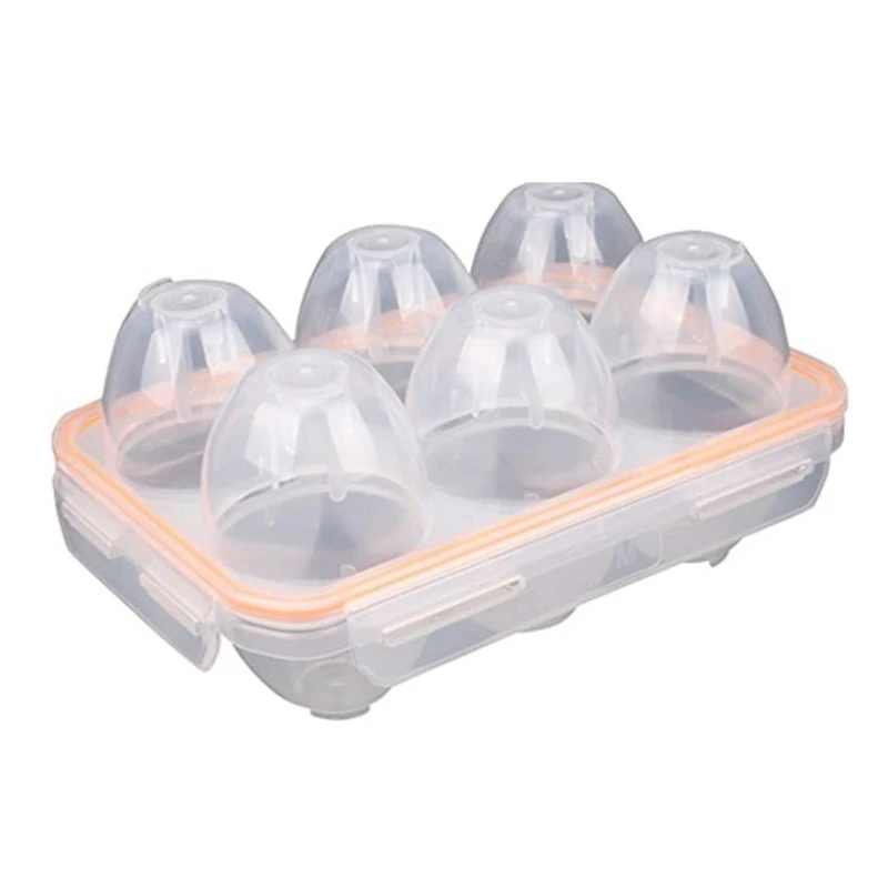 HOT-Portable Camping Shockproof And Leakproof 6 Eggs Carrier Container Case Eggs Carrier Holder Egg Storage Box Case