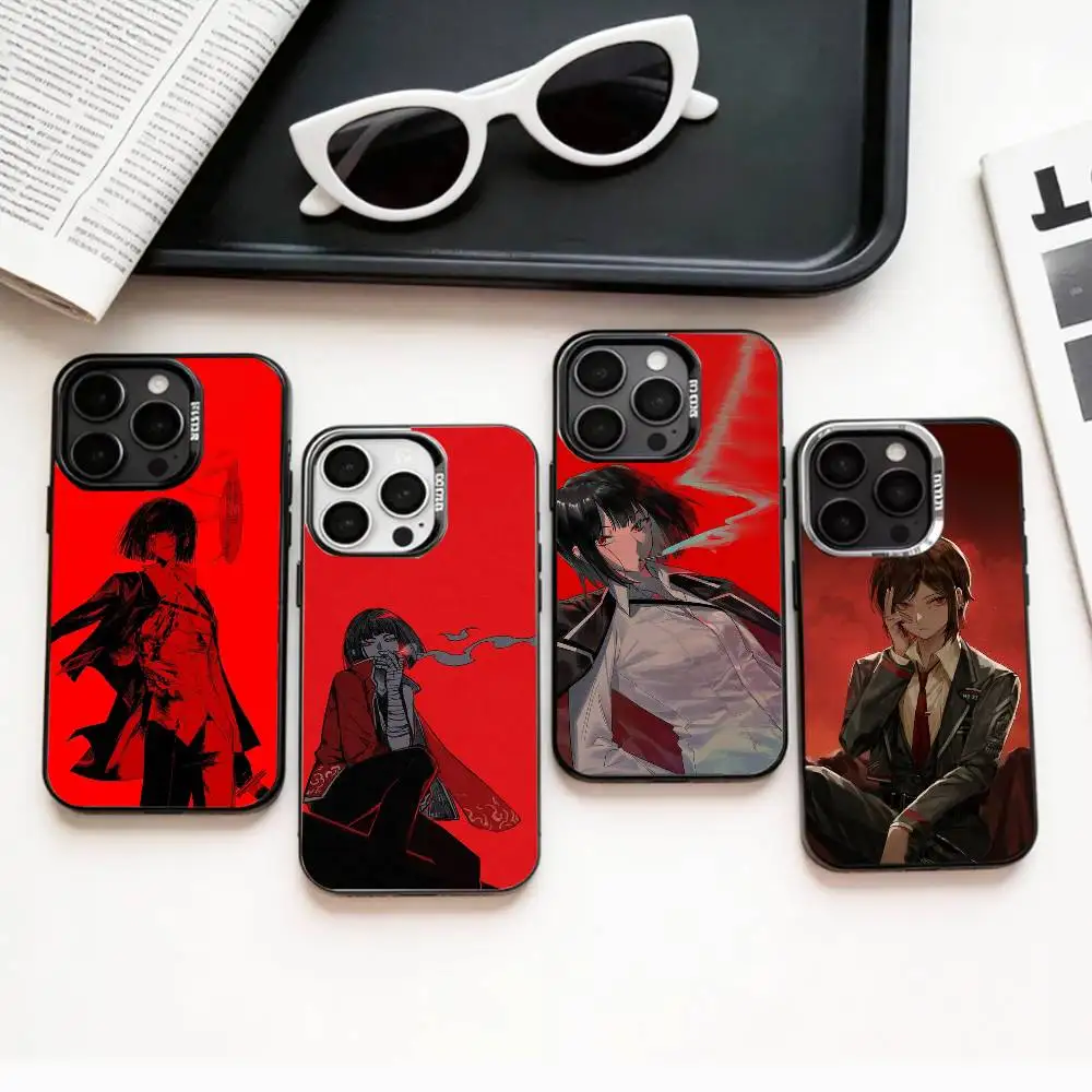 

Game Limbus C-Company Phone Case For iPhone17,16,15,14,13,12,11 Plus,Pro Max Colored Silver Plated Inside Cover