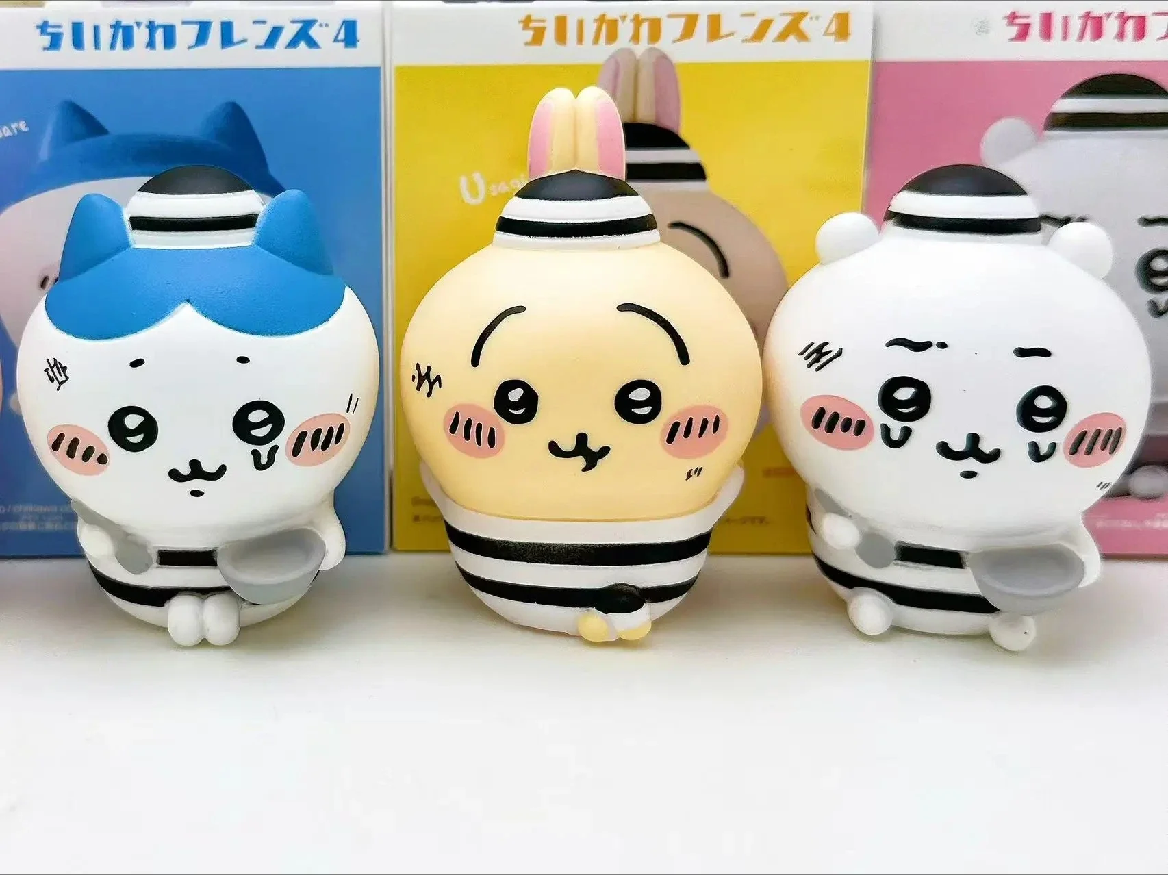 CKW JIYI Friends Series 4 Blind Box Figures | Cute Usagi Hachiware Shumai Yiji Plush Style Mini Toy Display Collectibles - view 5
