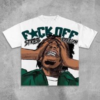 gráfico para hombre y mujer,camisa de manga corta de algodón con cuello redondo,estilo gótico,Punk,Rock,Hip Hop,Y2K