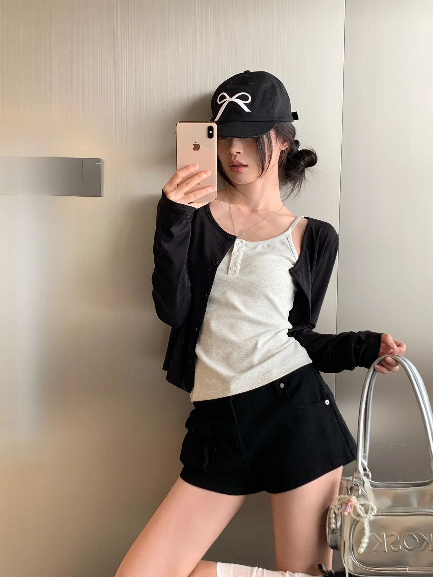 

Low Waist Wide Leg Denim Shorts Women's Summer New Style Elastic Casual Jeans Miniature Hot Pants Song Zhengen Black Spicy Girl