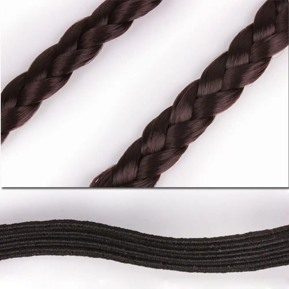 Princess Girls Women Hair Accessories Headwear Elastic Twisted Wig Headband Synthetic Wig Braided Headband Hair Bands