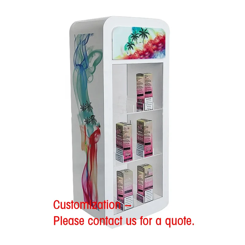custom.Factory Design Smoke Shop Display Cabinet Countertop Acrylic Display With LED Lighting