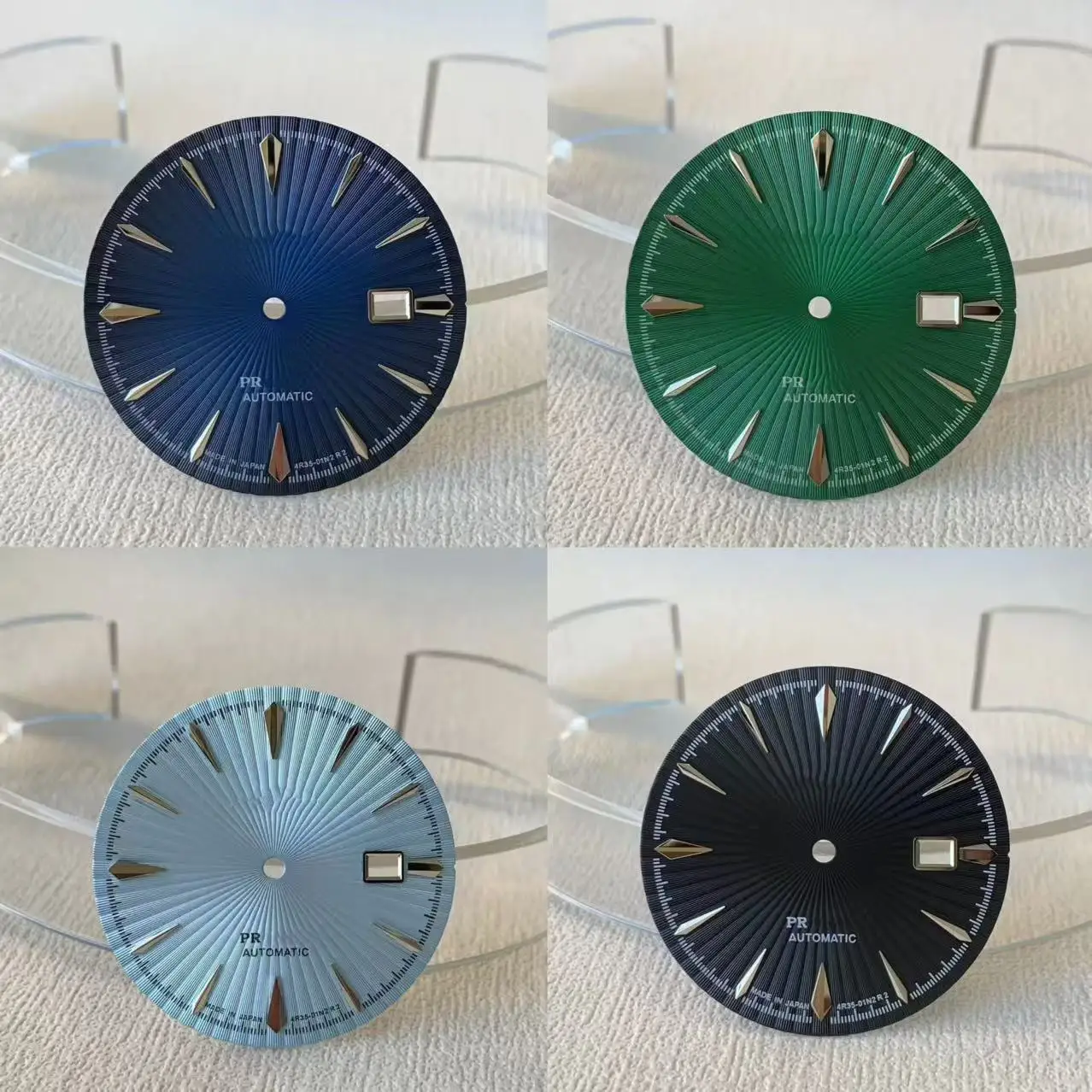 be well received 35mm Hot selling green blue S logo Dial for NH dial 35 36 automatic movements WatchMods Customized Watch