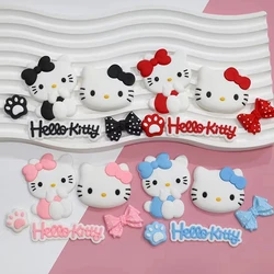 Miniso Hello Kitty Pvc Soft Glue Diy Shoes Accessories Sanrio Cartoon Shoes Charms For Clogs Bag Sandals Decoration Party Gifts