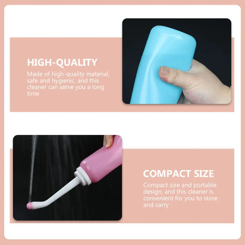 2Pcs Women Private Part Cleaner Portable Handheld Douche Cleaner Safe Soft Tpe Material Female Personal Hygiene Irrigator Bottle - view 5