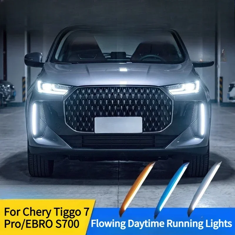 DRL LED Daytime Running Lights Upgrade Turn Signal Front Fog Lights Modification For Chery Tiggo 7 Pro / EBRO S700 2025 2026 detail image 3