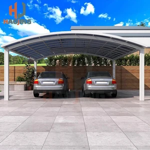 Gazebo taman Aluminium yang disesuaikan carport tenda eksterior 2 mobil kanopi logam luar ruangan 6x6 gudang polikarbonat garasi Parkir putih 10 carport logam penjualan terbaik - №
