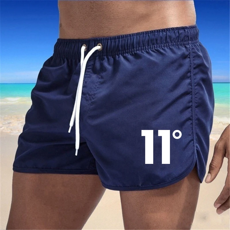 Shorts de pranchinha respirável masculino, maiô surf masculino, shorts de treino fitness, calça curta estampada casual, moda praia, novo