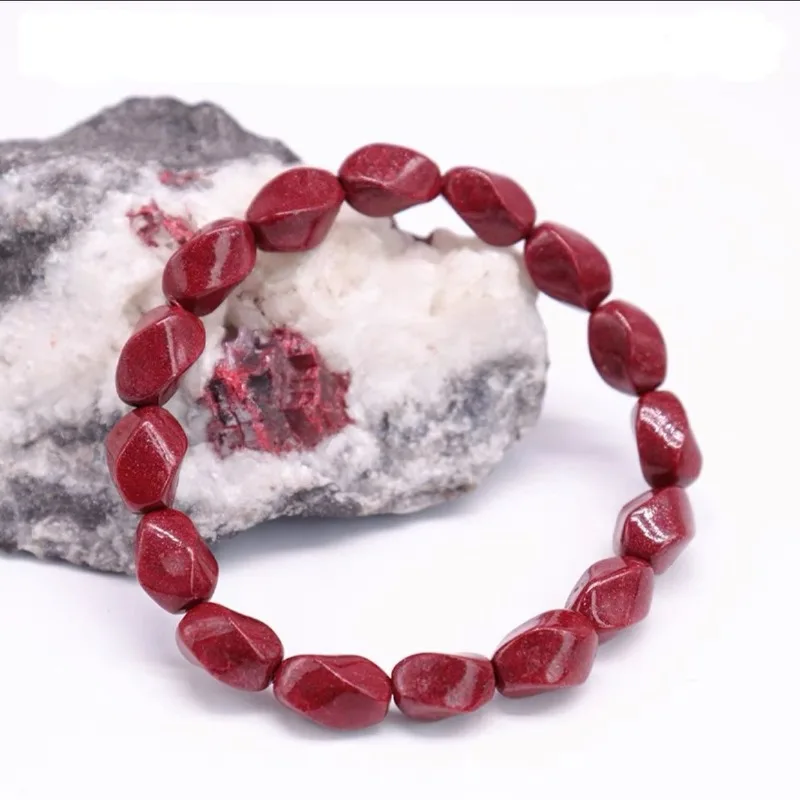 Burgundy Cinnabar Bracelet Turns The World Around