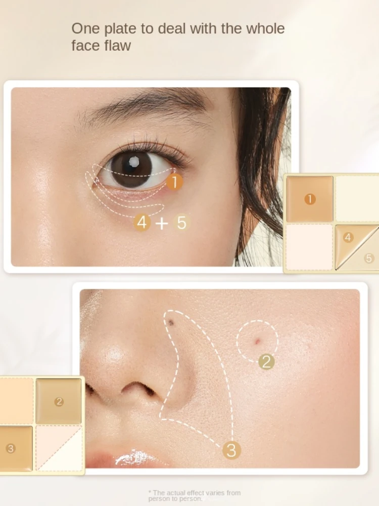 Yy Facial Three-Dimensional Combination Five-Color Concealer Plate Highlight Contour Compact