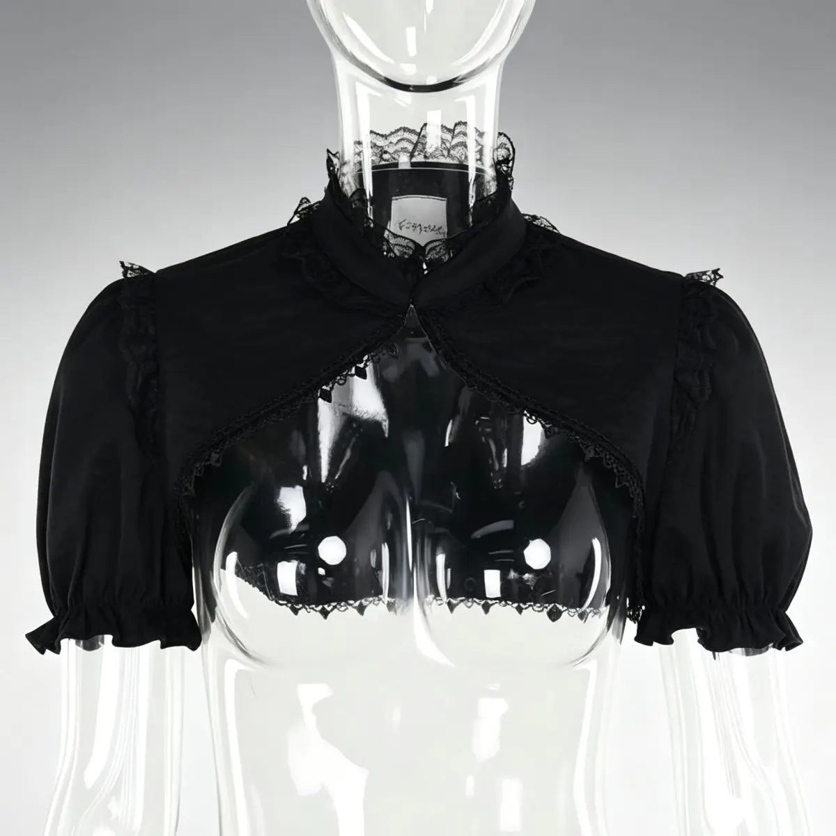Kimotimo Gothic Lolita Solid Color Vest Dark Style Halloween Short Jacket Niche Outerwear Women's Cosplay Party Costume Top
