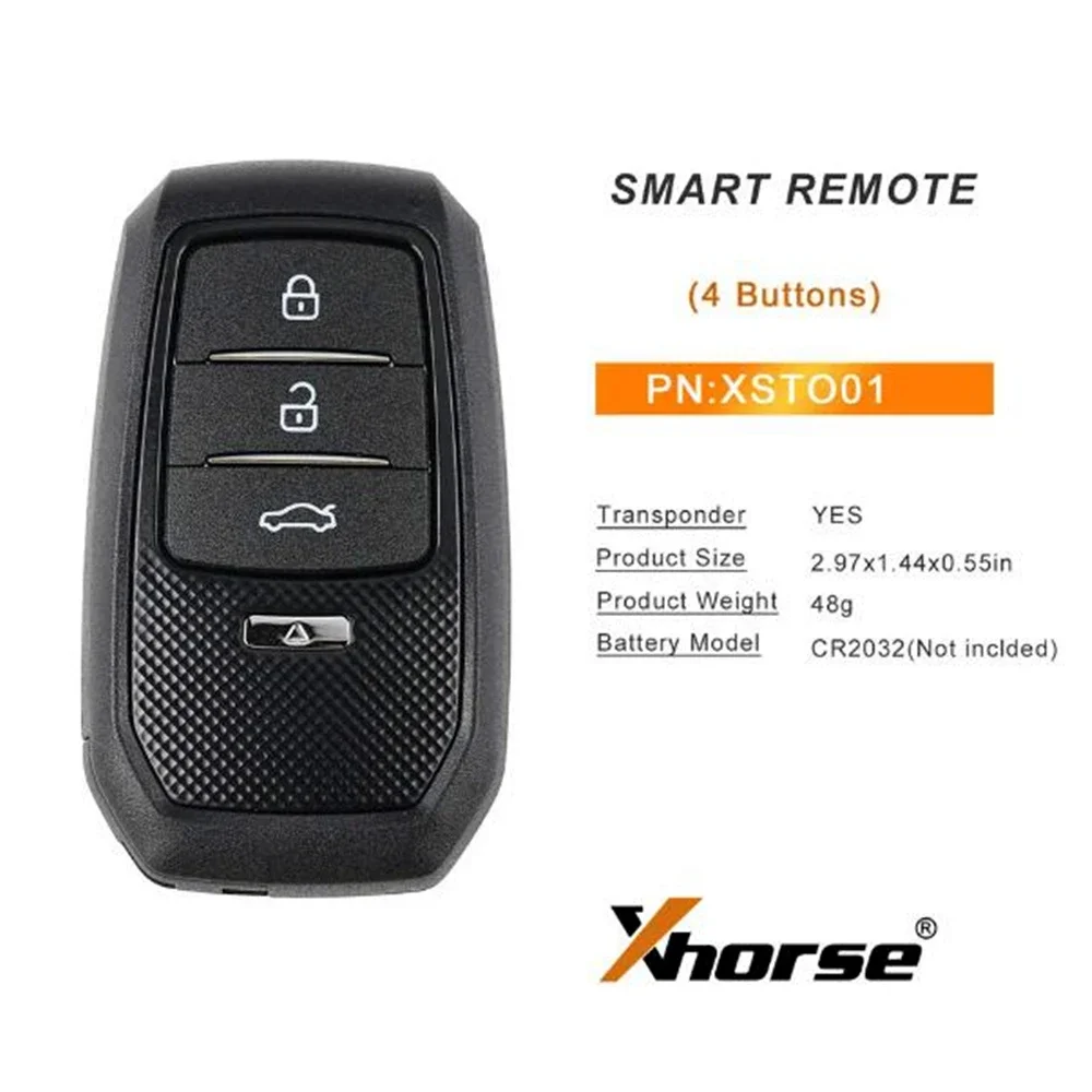XSTO01EN XM38 TOY.T For Toyota Global Version XM38 Smart Key With Key Shell Support 4D 8A 4A XHORSE