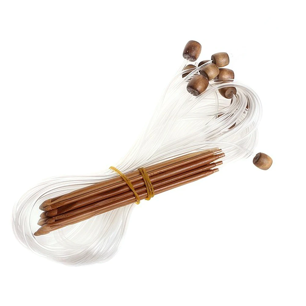 

12 pcs Extended Crochet Hooks Carbonized Bamboo Needles 1 2m Length Different Sizes 3 0mm 10 0mm Knitting Tools