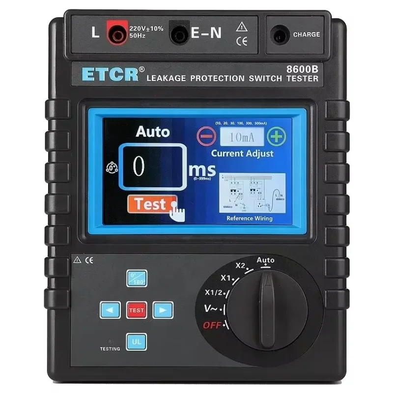 ETCR8600B Leakage Protection Switch Tester Earth Leakage Circuit Breaker Detector Leakage Protector Device