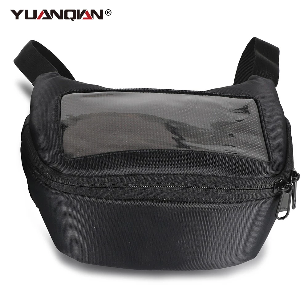 Motorcycle Handlebar Bags Waterproof Bag Touch Screen Phone Holder Motorcycle Front Basket Handlebar Storage Bag Tool Box