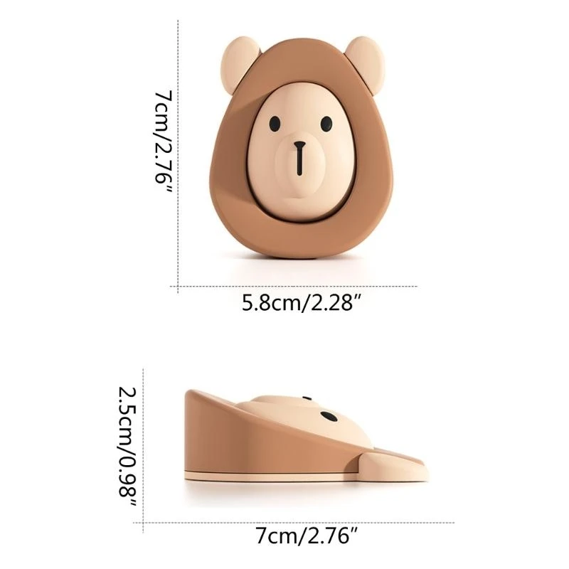 J15U سدادة باب الطفل حامي الجدار الذاتي لاصق سيليكون مصدات الباب كواتم الصوت