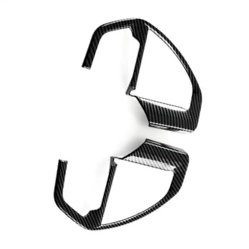 عملي ألياف الكربون نمط عجلة توجيه سيارة الترتر إطار الزخرفية زر الكسوة التصحيح الداخلي لتويوتا 2022-2023