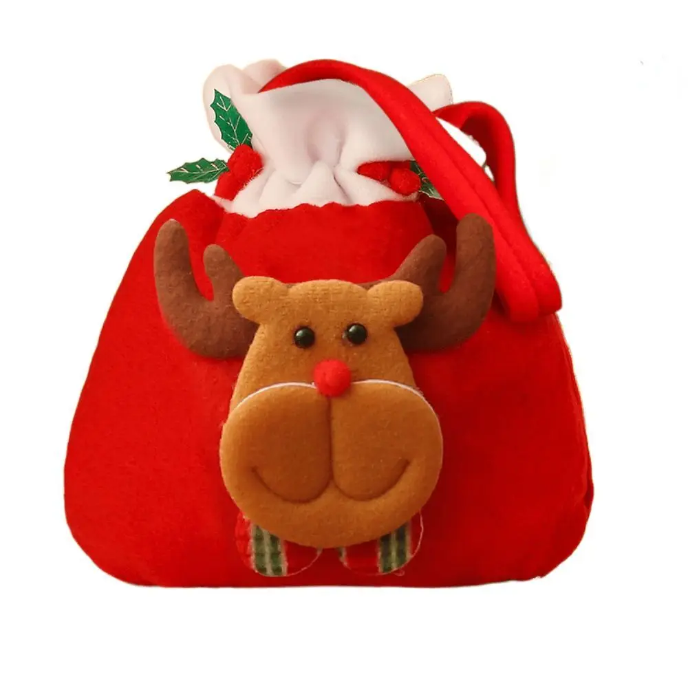 Poudres de ficelle de proximité exquises, sac à main de fruits de la paix, sac à bonbons, décor de fête de Noël heureux mignon, cadeaux de Noël