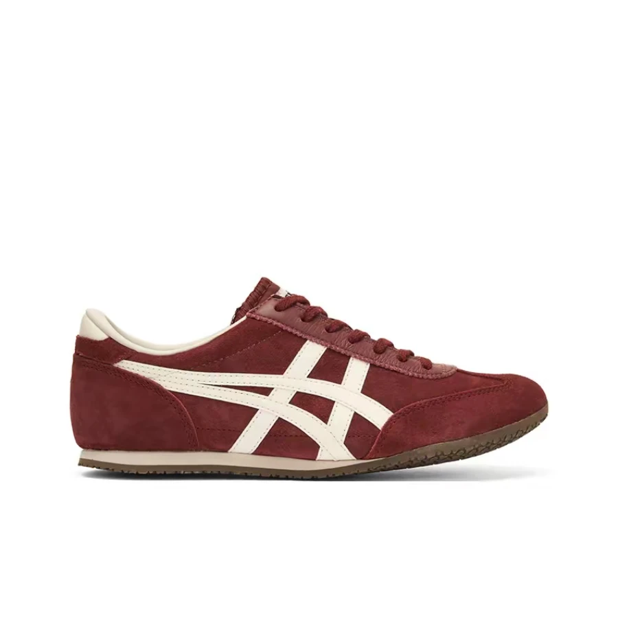 Onitsuka Tiger MACHU RACER Unisex Burgundy Low-Top Sneakers – Retro Trendy Minimalist Comfortable Stylish 1183C535-600