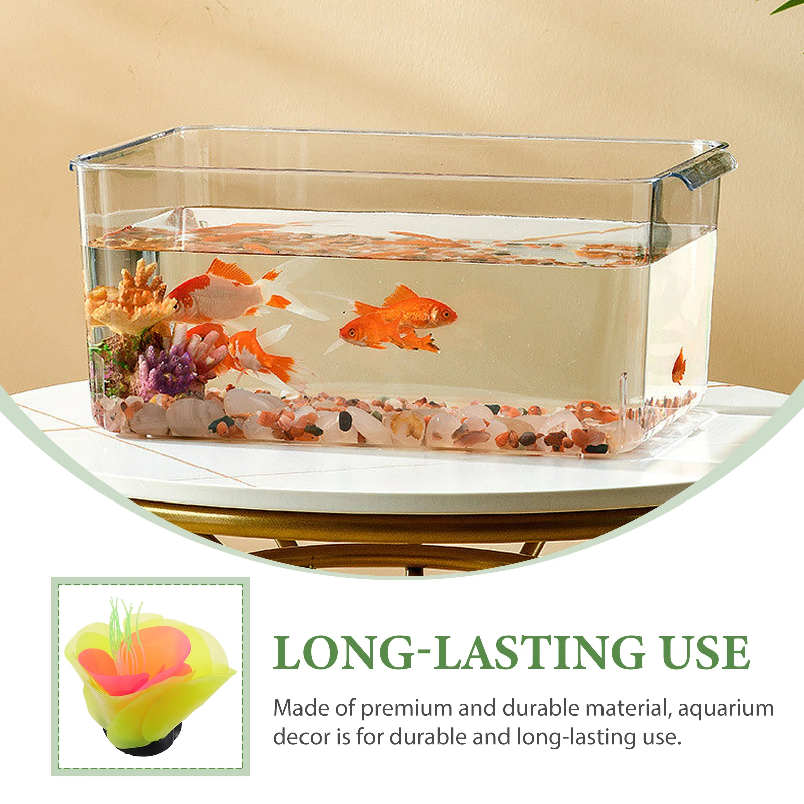 

Silicone Coral Aquatic Plants Realistic Aquarium Decor For Fish Tank Pond Desktop Small Fake Plant Supply Waterproof Safe