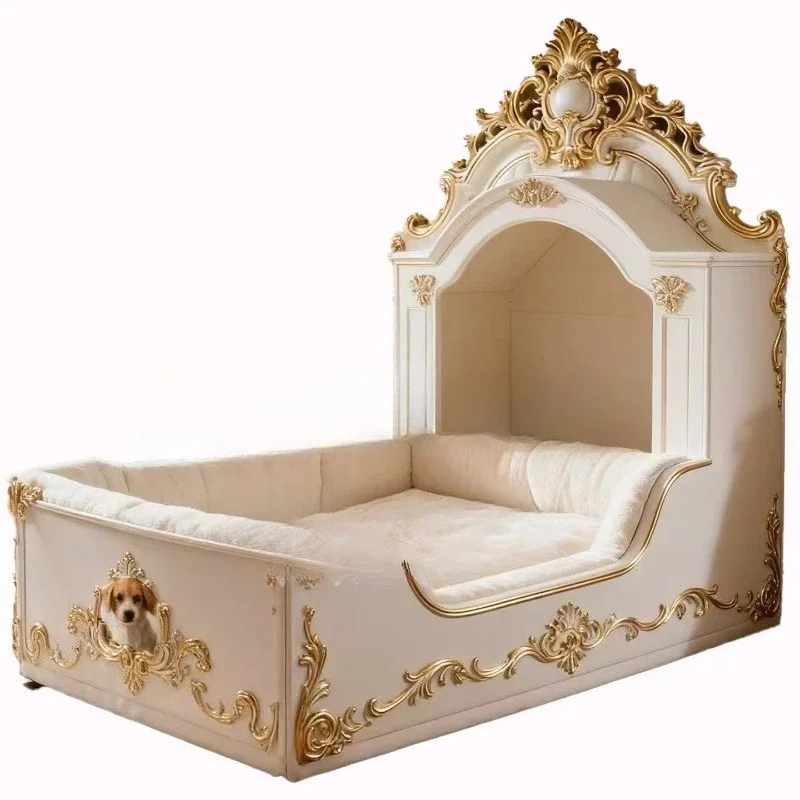Solid wood human pet integrated pet bed sofa cat kennel