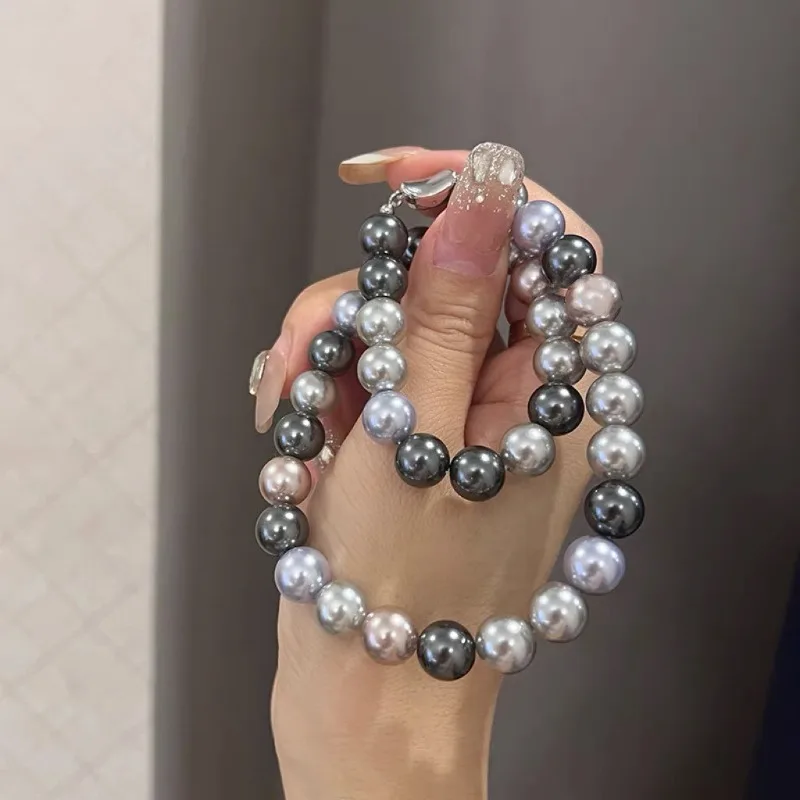 

New Mixed Color Beaded Natural 10-11mm Pearl Necklace Sweater Chain Exquisite