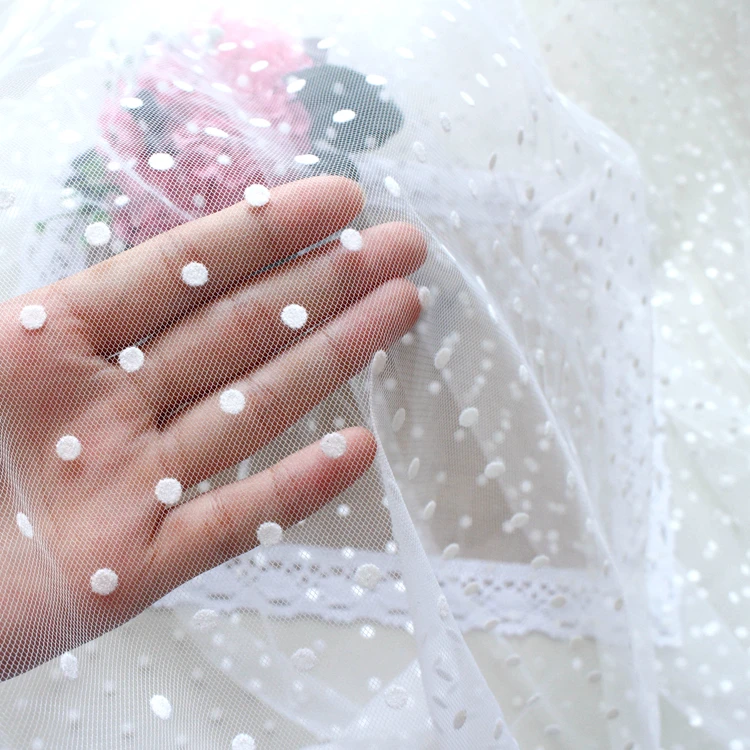ผ้าคลุมหน้าเจ้าสาวตาข่ายรอบ Dot Wave Dot Headband วัสดุกระโปรงผ้าหมวก Veil สําหรับงานแต่งงานและโอกาสพิเศษ
