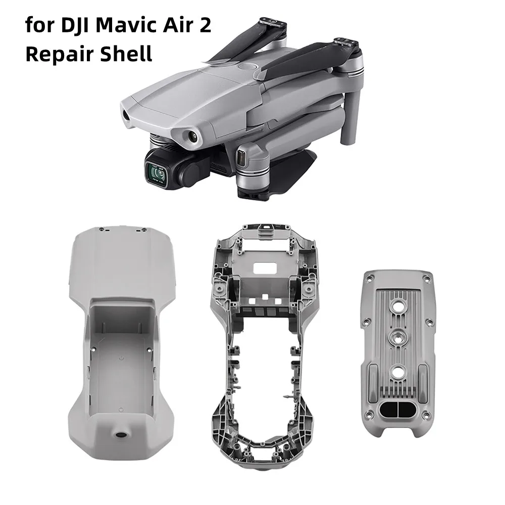 Gray Plastic Body Shell for DJI MAVIC Air 2 Replacement Middle Frame Upper Bottom Shell Cover for DJI Mavic Air 2 Repair Parts