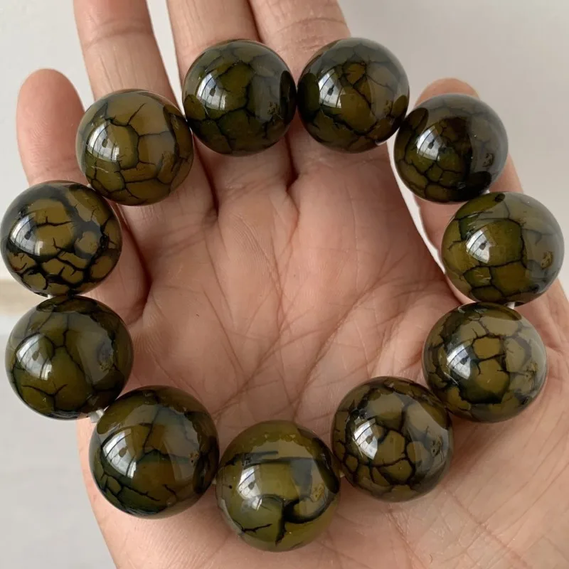 Exquisite Ethnic Wind Dragon Pattern Agate Daily Bracelet