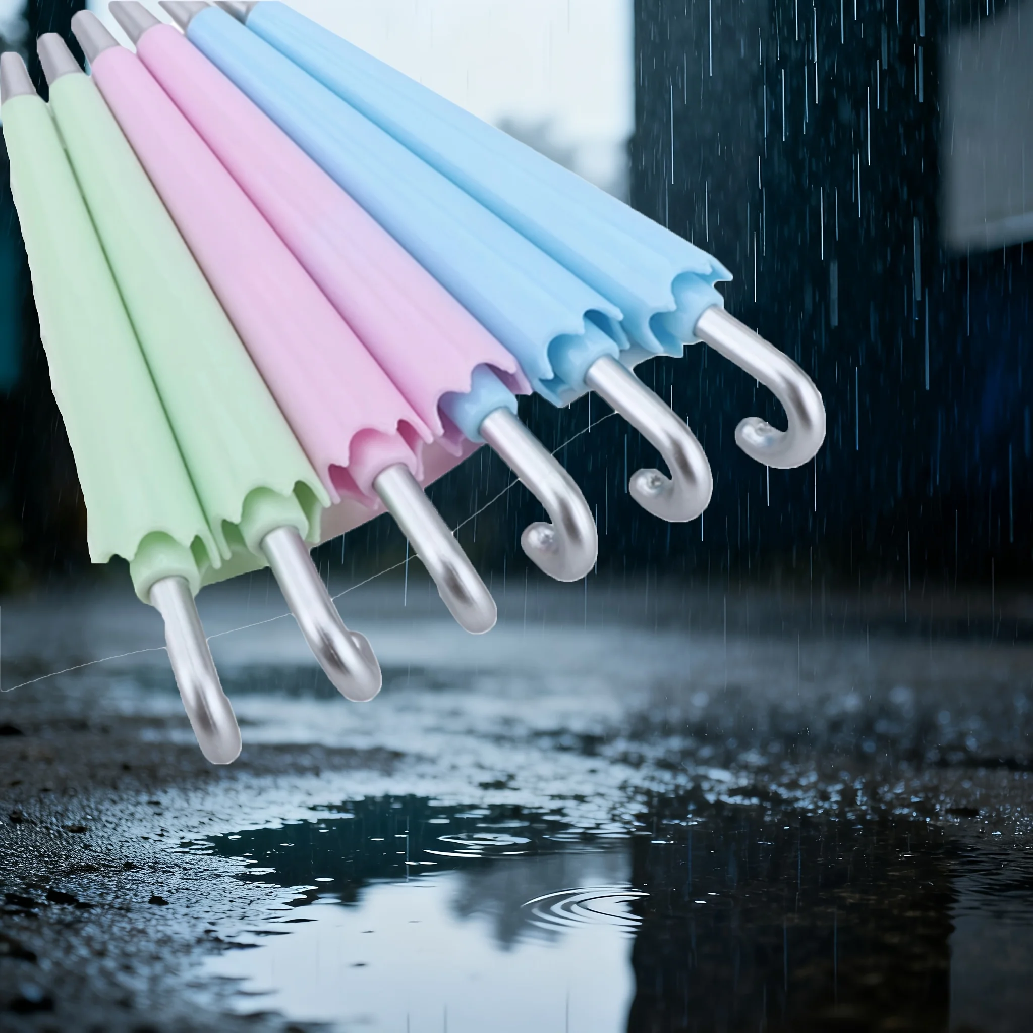 

7-Piece Set of Ballpoint Pens in Random Colors with Umbrella-Shaped Design, the Color of the Refill Matches the Color of the Pen Body, Suitable for Students, School Writing Practice, Training, Office Use, and Also Suitable for Holiday Gifts