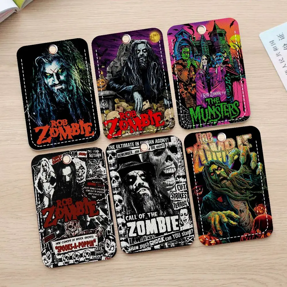 

Брелок-держатель для карт с изображением рок-музыканта R-Rob Z-Zombie, защитный чехол для пропускных, транспортных, кредитных, ID и банковских карт