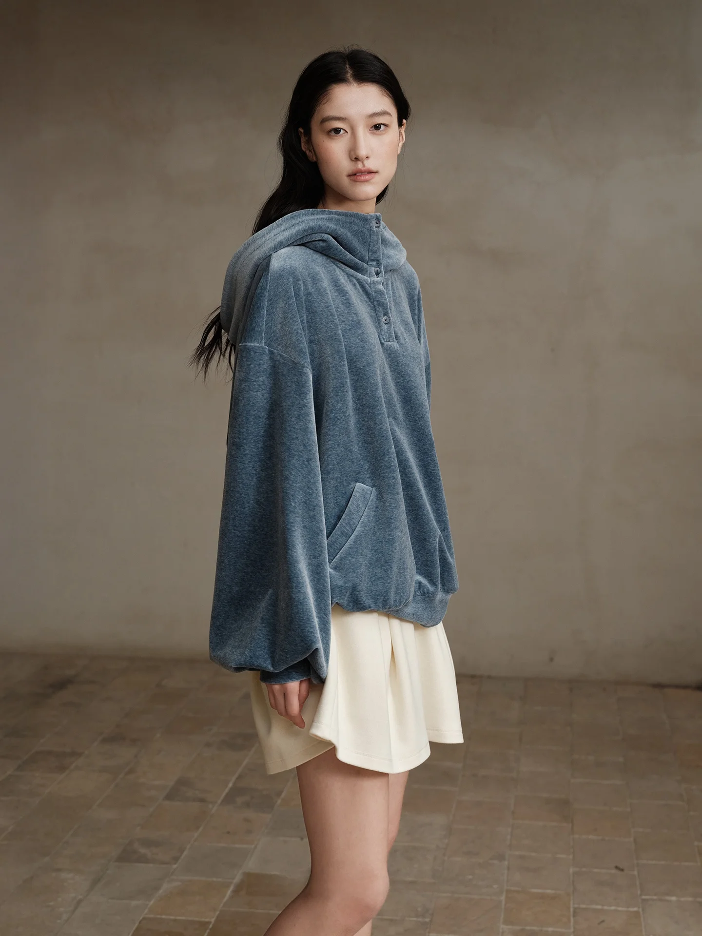 

Свободная вельветовая толстовка с капюшоном, мягкая, комфортная, повседневная, женская, с длинными рукавами, от op Owner