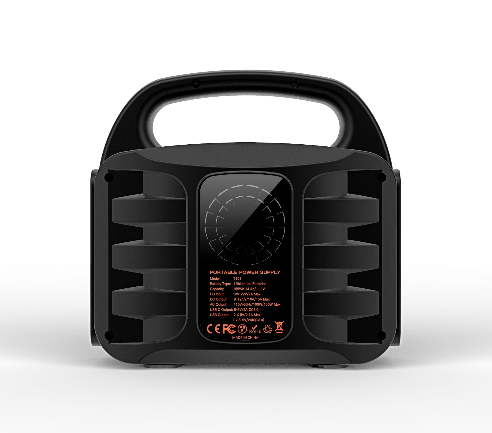 휴대용 발전소 태양광 발전기, QC 3.0 야외 태양광 시스템, 150W, 42,000mAh, 110V-240V