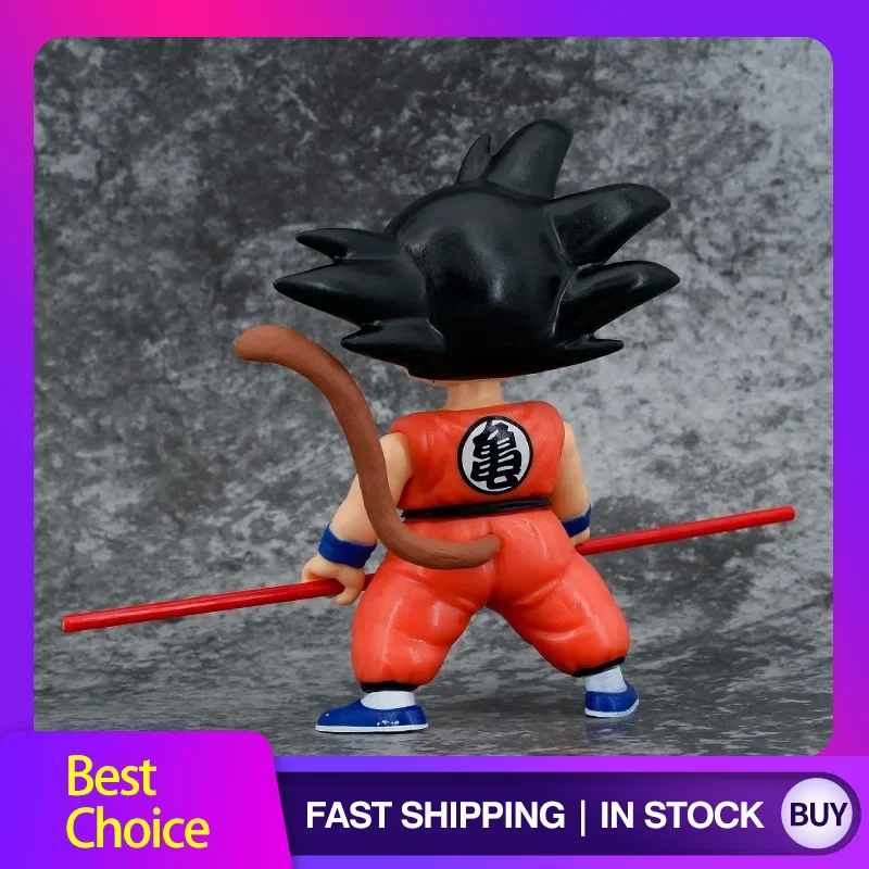 أنيمي لعبة دراغون بول سون جوكو الشكل سوبر سايان جوكو لعبة مجسمة بولي كلوريد الفينيل تحصيل عمل الشكل مع عصا طويلة الطفولة 15 5 سنتيمتر