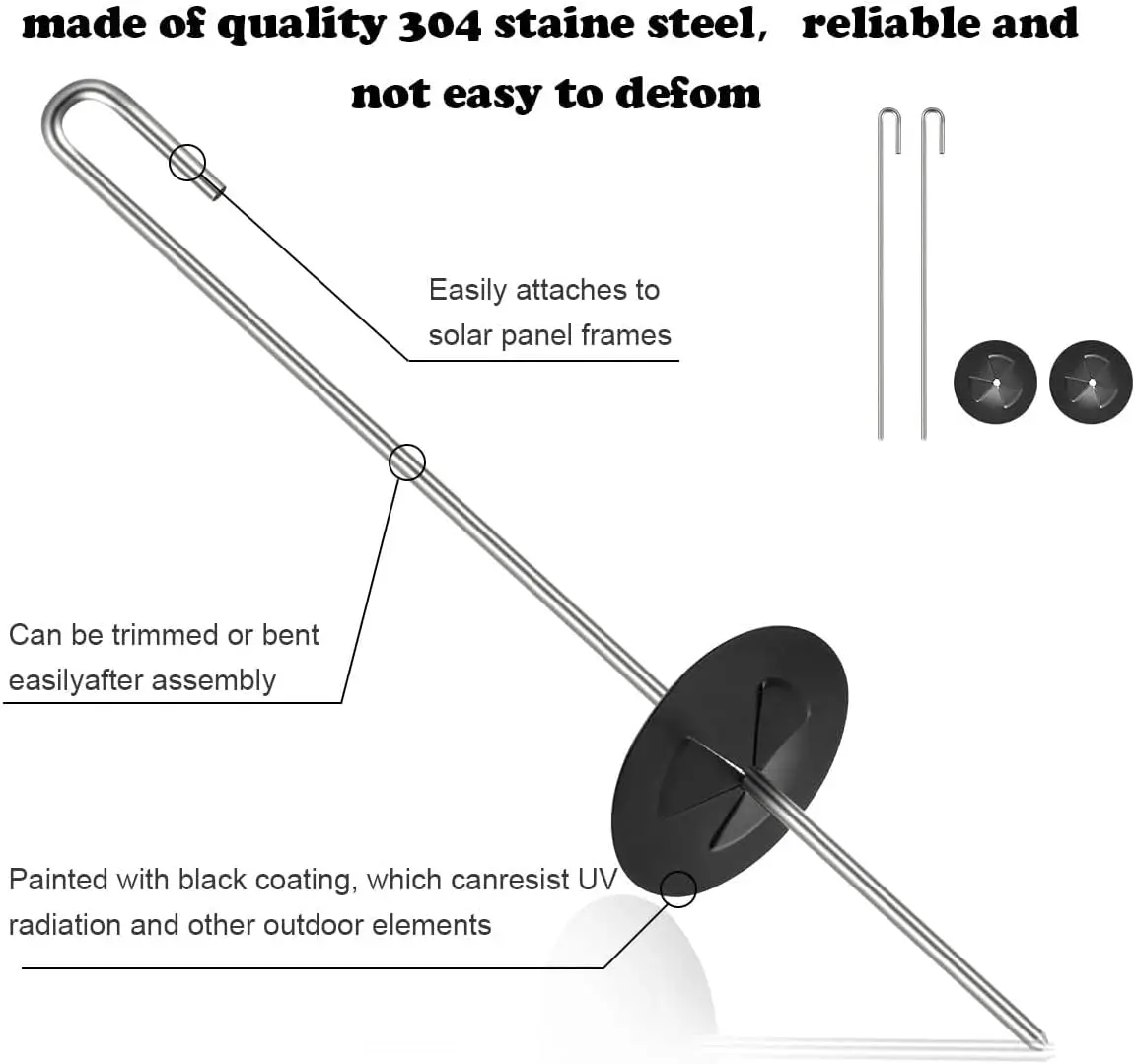 Imagem -06 - Painel Solar Guard Clip para Catter Malha de Arame Soldado Galvanizado Clipes para Anexar 60 Conjuntos