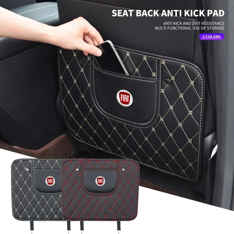 

Car Anti-kick Mat Car Seats Anti Kick Pad Mat For Fiat 500 Punto Stilo Ducato Palio Bravo Doblo Panda B Car Interior Accessories